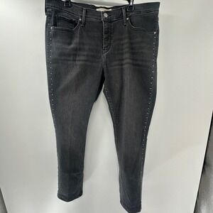 Levi's 311 Shaping Skinny Jeans Women's 18W Black Studded Side Seam Waterless